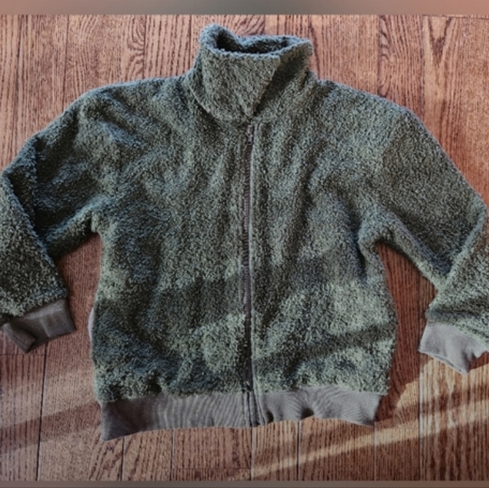 Kate Quinn Dark Green Sherpa Jacket XS Coat